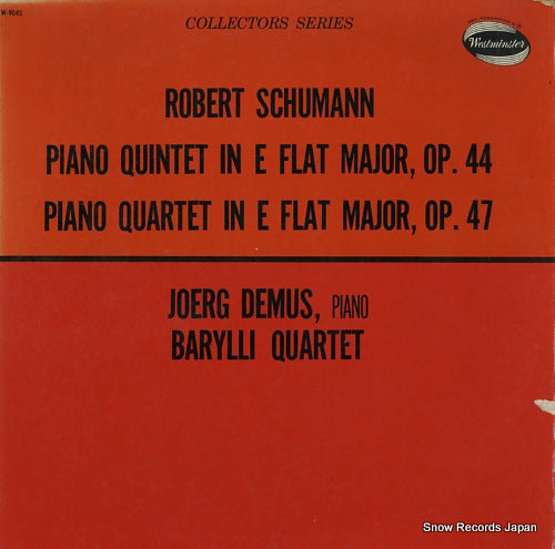 DEMUS, JOERG / BARYLLI QUARTET schumann; piano quintet in e flat major, op.44 W-9045