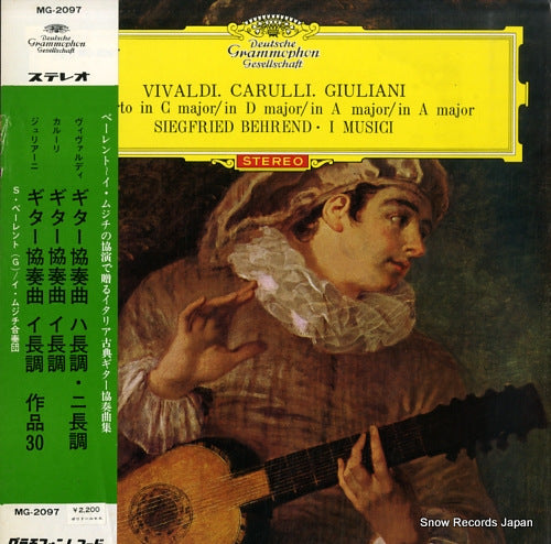 BEHREND, SIEGFRIED vivaldi; concerto in c major / in d major MG-2097