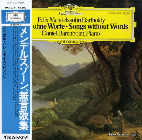 BARENBOIM, DANIEL mendelssohn; songs without words MG1271