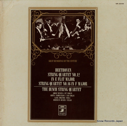 BUSCH STRING QUARTET, THE beethoven; string quartet no.12 and no.16 GR-2235