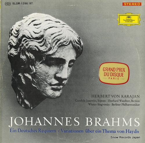KARAJAN, HERBERT VON brahms; ein deutsches requiem / variationen uber ein thema von haydn SLGM-1296/97