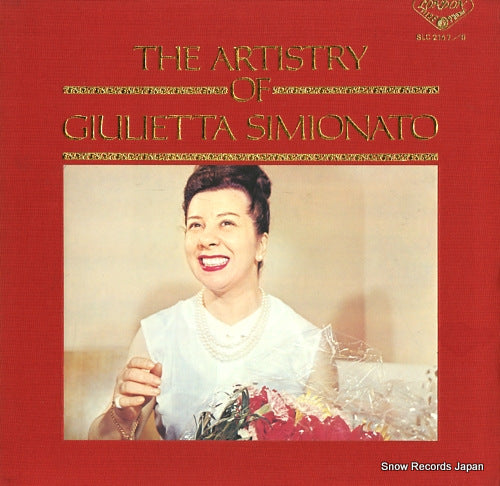 SIMIONATO, GIULIETTA the artistry of giulietta simionato SLC2147/8