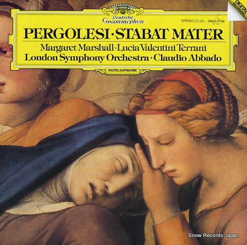 MARSHALL, MARGARET / LUCIA VALENTINI TERRANI pergolesi; stabat mater 28MG0799