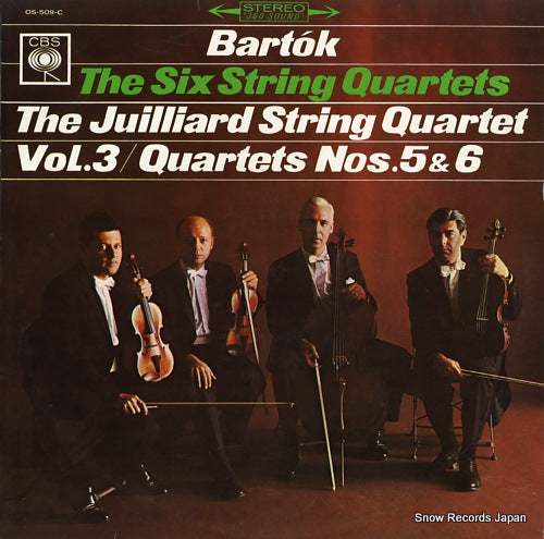 JUILLIARD STRING QUARTET, THE bartok; the six string quartets vol.3 / quartets nos.5 & 6 OS-509-C