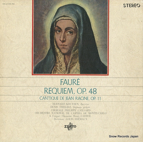 FREMAUX, LOUIS faure; requiem, op.48 / cantique de jean racine, op.11 OS-2165-RE