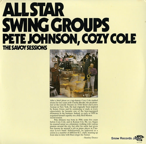 JOHNSON, PETE / COZY COLE all star swing groups SJL2218