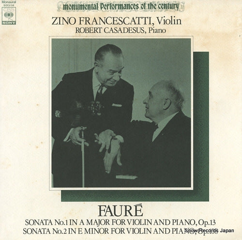 FRANCESCATTI, ZINO faure; sonata no.1 in a major, no.2 in e minor SOCU58