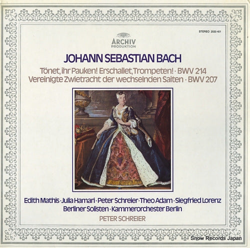 SCHREIER, PETER bach; tonet, ihr pauken! erschallet, trompeten! bwv214 2533401