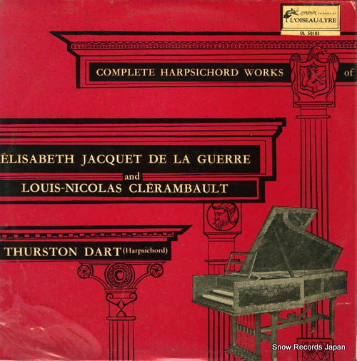 DART, THURSTON complete harpsichord works of elisabeth jacquet de la guerre OL50183
