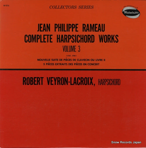 VEYRON-LACROIX, ROBERT rameau; complete harpsichord works volume 3 W-9316