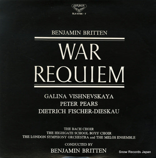 BRITTEN, BENJAMIN britten; war requiem SLA6196-7