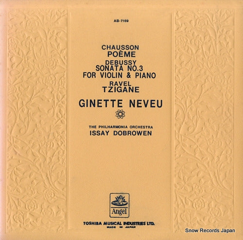 NEVEU, GINETTE chausson; poem, debussy; violin sonata no.3 AB-7169