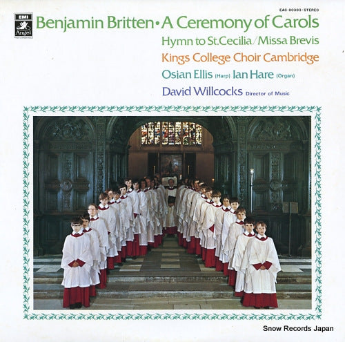 WILLCOCKS, DAVID britten; a ceremony of carols EAC-80383