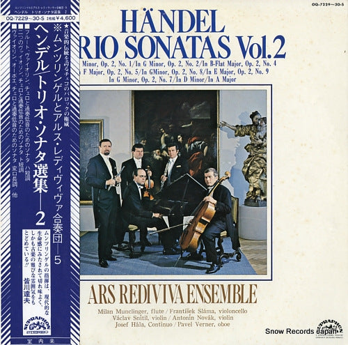 ARS REDIVIVA ENSEMBLE handel; trio sonatas vol.2 OQ-7229-30-S
