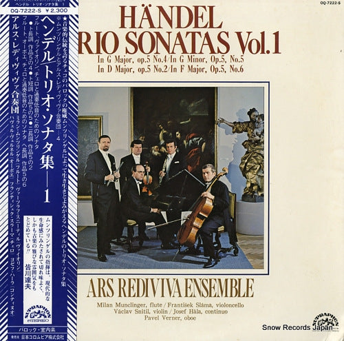 ARS REDIVIVA ENSEMBLE handel; trio sonatas vol.1 OQ-7222-S