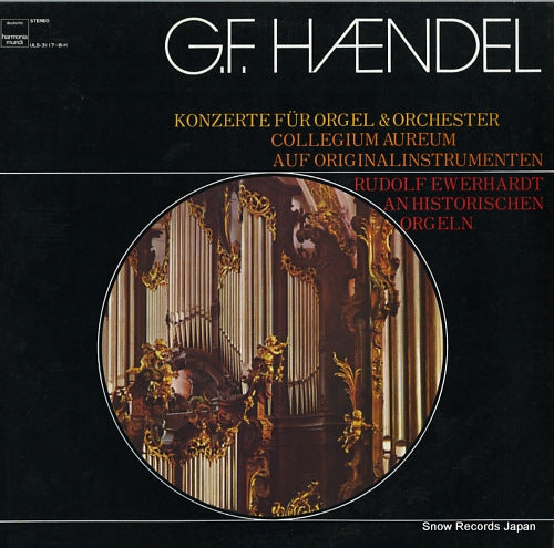 EWERHARDT, RUDOLF haendel; konzerte fur orgel & aorchester ULS-3117-8-H