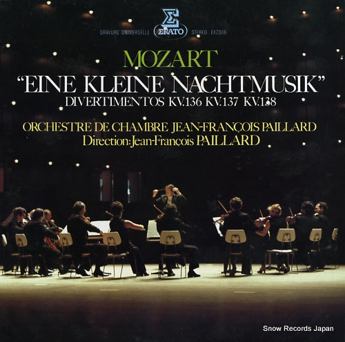 PAILLARD, JEAN-FRANCOIS mozart; "eine kleine nachtmusik" / divertimentos kv.136-138 EX-2306