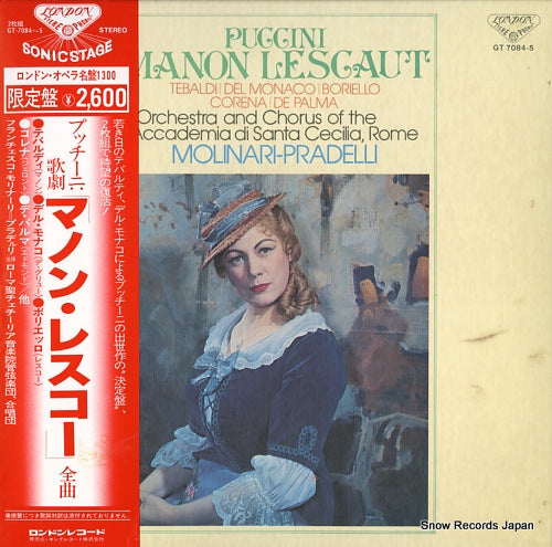 MOLINARI - PRADELLI, FRANCESCO puccini; manon lescaut-complete recording GT7084-5