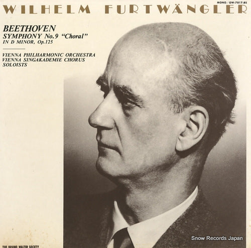FURTWANGLER, WILHELM beethoven; symphony no.9 "choral" in d minor, op.125 OW-7817-BS