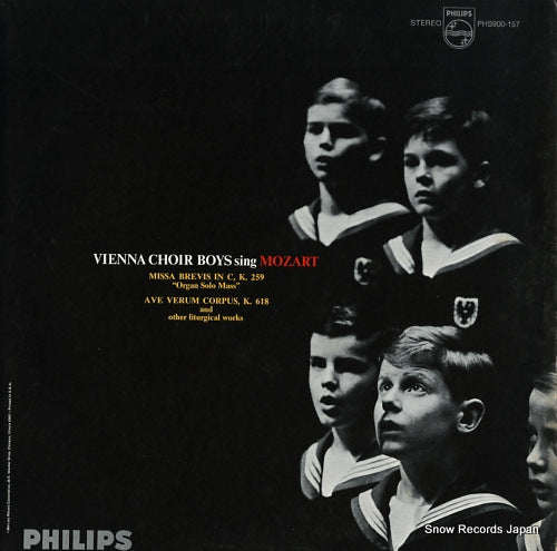 VIENNA CHOIR BOYS, THE mozart; missa brevis in c, k.259"organ solo mass" PHS900-157