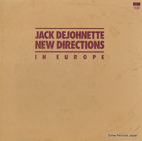 DEJOHNETTE, JACK new directions in europe PAP-9223