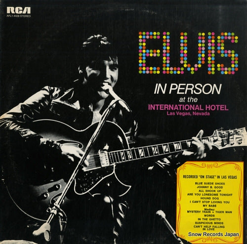 PRESLEY, ELVIS elvis in person at the international hotel las vegas, nevada AFL1-4428