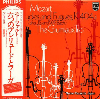 GRUMIAUX TRIO, THE mozart; six three part fugues X-7520