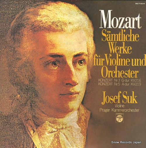 SUK, JOSEF mozart; konzert fur violine und orchester nr.3 OQ-7183-N