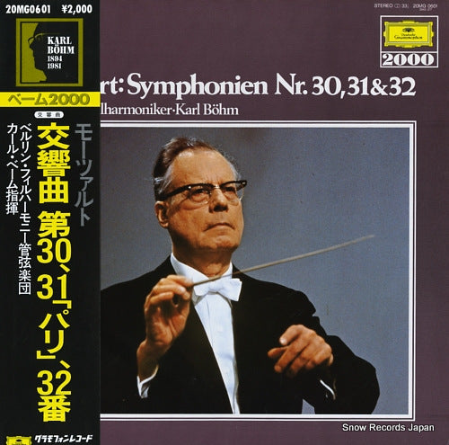 BOHM, KARL mozart; symphonien nr.30, 31 & 32 20MG0601