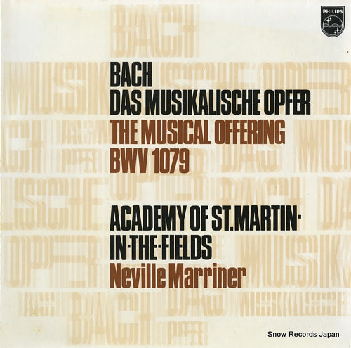 MARRINER, NEVILLE bach; the musical offering bwv1079 9500585