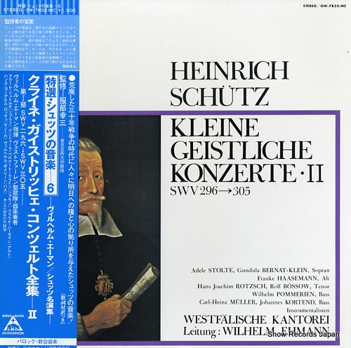 EHMANN, WILHELM schutz; kleine geistliche konzerte ii swv296-305 OW-7832-MC