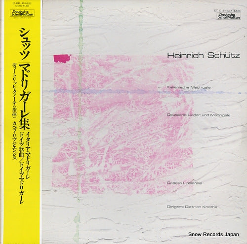 KNOTHE, DIETRICH schutz; italienische madrigale ET-4041-42