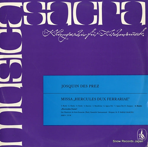 MARTIN, EMILE josquin desprez; missa "hercules dux ferrariae" AMS4