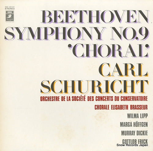SCHURICHT, CARL beethoven; symphony no.9 "choral" EAC-80121