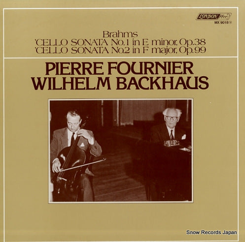 FOURNIER, PIERRE / WILHELM BACKHAUS brahms; 'cello sonata no.1 and no.2 MX9018M