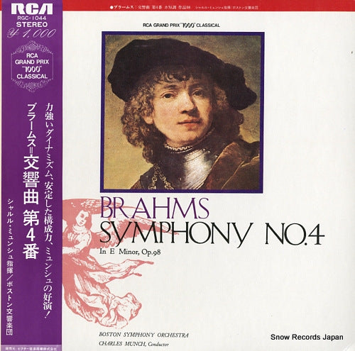 MUNCH, CHARLES brahms; symphony no.4 in e minor, op.98 RGC-1044