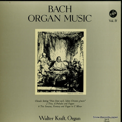 KRAFT, WALTER bach; organ music (complete) vol.iv H-4010-12V