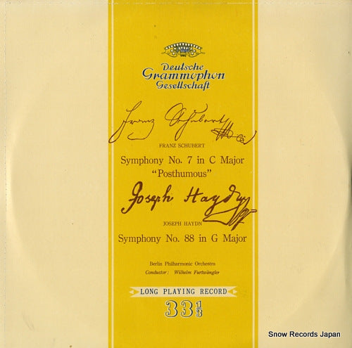 FURTWANGLER, WILHELM schubert; symphony no.7 in c major "posthumous" LGM-49/50