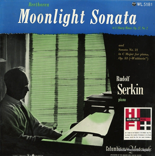 SERKIN, RUDOLF beethoven; "moonlight sonata" in co-sharp minor, op.27, no.2 WL5181