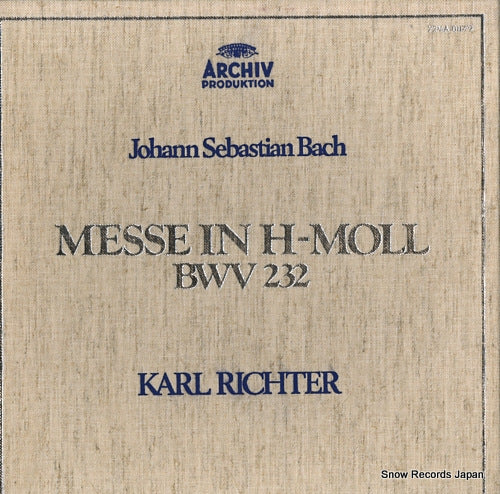 RICHTER, KARL bach; messe in h-moll bwv232 72MA0117/9