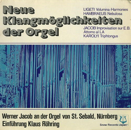 JACOB, WERNER neur klangmoglichkeiten der orgel SCK70350