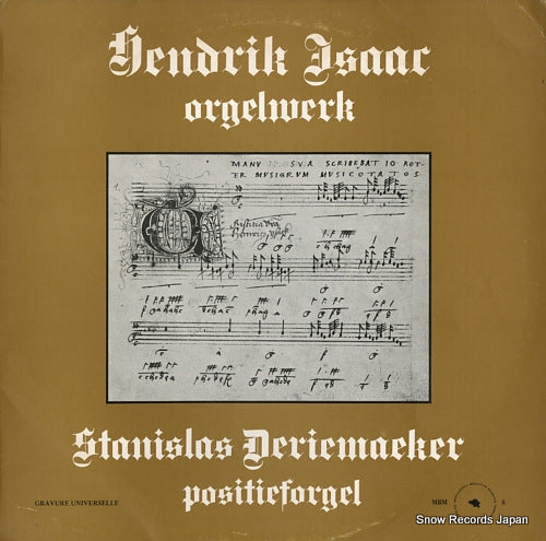 DERIEMAEKER, STANISLAS hendrik isaac orgelwerk MBM8