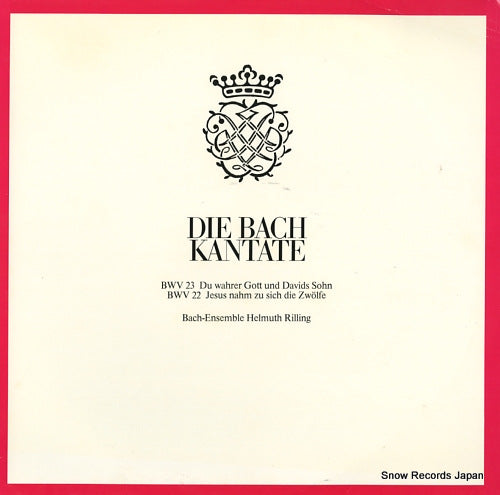 RILLING, HELMUTH die bach kantate / bwv23 du wahrer gott und davids sohn CLV71941