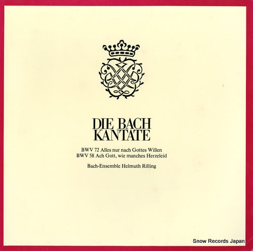 RILLING, HELMUTH die bach kantate / bwv72 alles nur nach gottes willen CLV71908