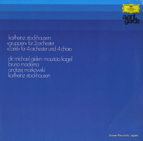 V/A stockhausen; gruppen fur 3 orchester / carre fur 4 orchester und 4 chore 137002