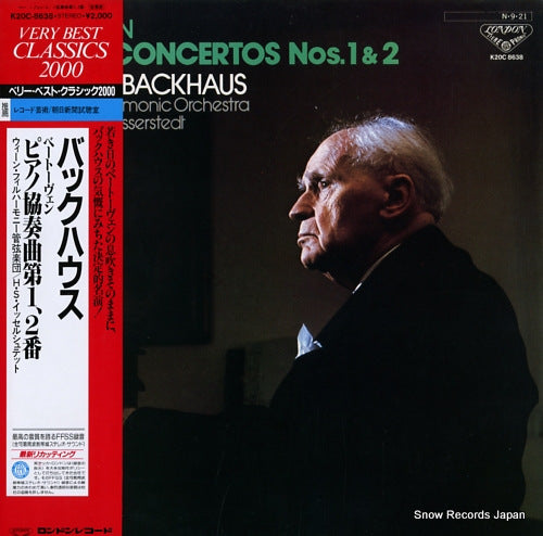 BACKHAUS, WILHELM beethoven; piano concertos nos.1 & 2 K20C-8638