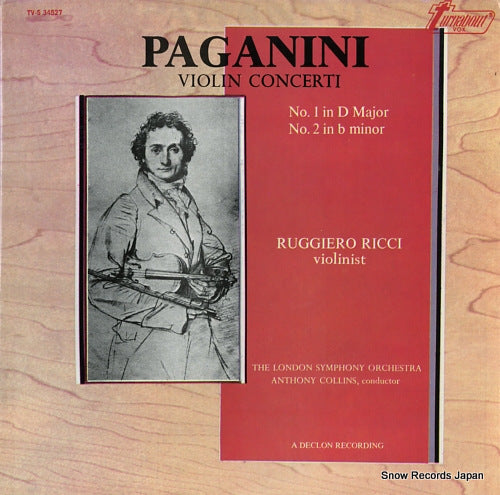 RICCI, RUGGIERO paganini; violin concerti no.1 and no.2 TV-S34527