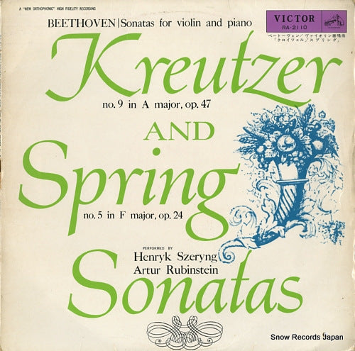 SZERYNG, HENRYK beethoven; sonata no.9 "kreutzer", no.5 "spring" RA-2110