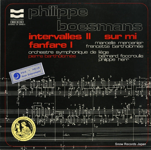 V/A philippe boesmans; intervalles ii / sur mi / fanfare i MAG50010/2029460-9