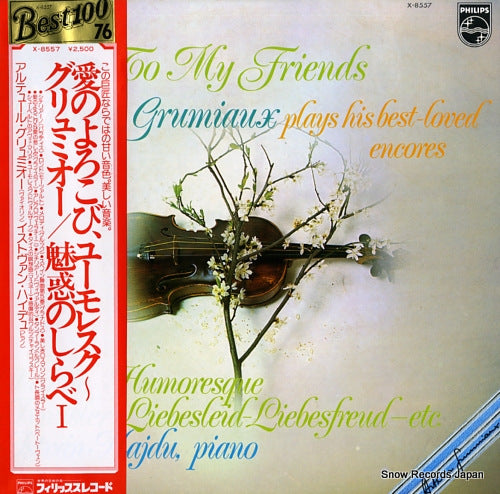 GRUMIAUX, ARHEUR to my friends / plays his best-loved X-8557